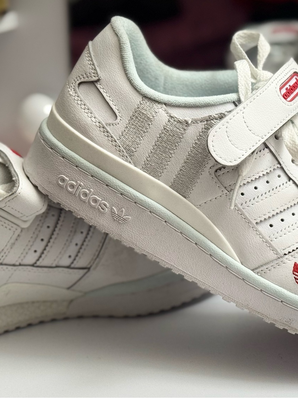 adidas Kids White Velcro Court-Inspired Sneakers